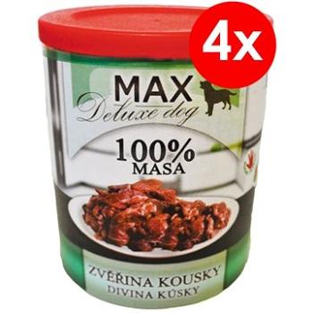 MAX deluxe zvěřina kousky 800 g, 4 ks (8594025084166)