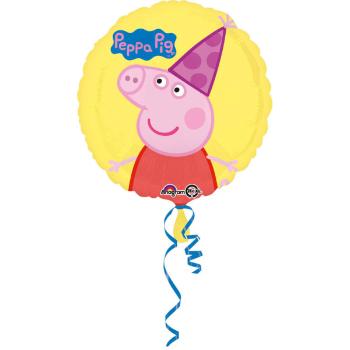 Amscan Fóliový balón Peppa Pig - žlutý kruh 43 cm