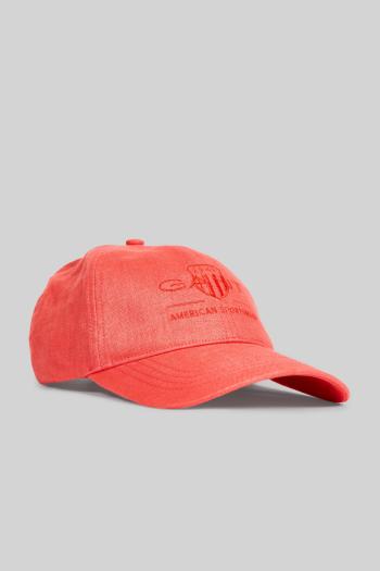 KŠILTOVKA GANT TONAL ARCHIVE SHIELD LINEN CAP SUNSET PINK