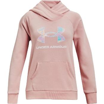 Under Armour RIVAL Dívčí mikina, lososová, velikost