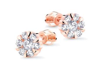 Cutie Jewellery Krásné náušnice z růžového zlata se zirkony Z8039-30-10-X-4
