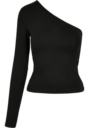 Urban Classics Ladies Asymmetric Longsleeve black - XL