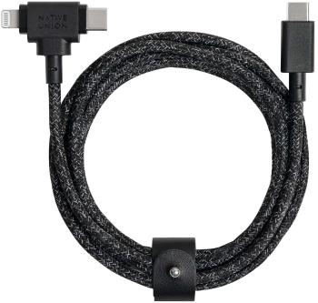 Adatkábel Native Union Belt Universal Cable USB-C to Lightning + USB-C - 1.5m, Cosmos