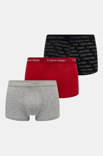 Boxerky Calvin Klein Underwear 3-pack pánské, červená barva, 000NB3055A