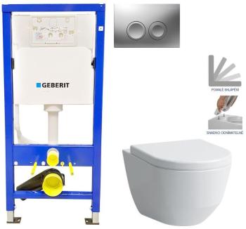 Geberit Duofix tlačítko DELTA21 matné WC LAUFEN PRO + SEDÁTKO 458.103.00.1 21MA LP3