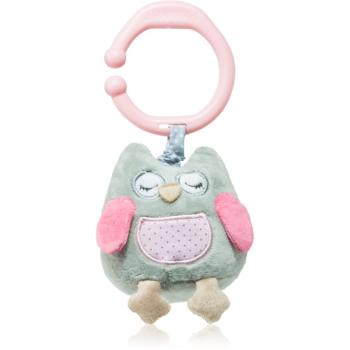 BabyOno Have Fun Musical Toy for Children kontrastní závěsná hračka s melodií Owl Sofia Pink 1 ks