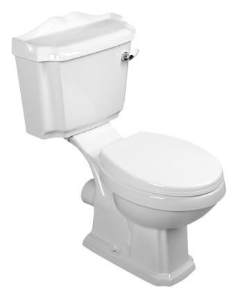 AQUALINE ANTIK WC kombi, retro, spodní/zadní odpad, bílá AK107-01