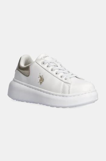 Dětské sneakers boty U.S. Polo Assn. MEGHAN003K/DY1 bílá barva, MEGHAN003