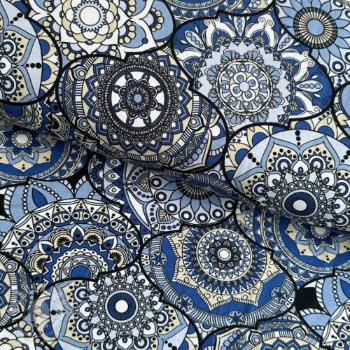 Úplet VISCOSE LYCRA HEAVY Mandala tiles D digital print