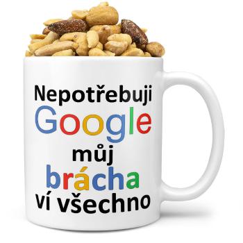 Hrnek Google - Brácha (Náplň hrníčku: Směs slaných oříšků)