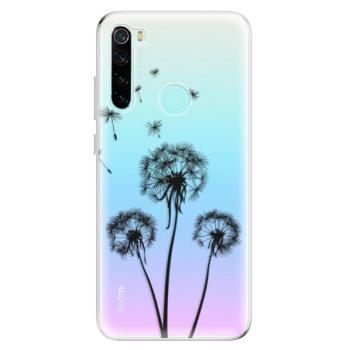 Odolné silikonové pouzdro iSaprio - Three Dandelions - black - Xiaomi Redmi Note 8