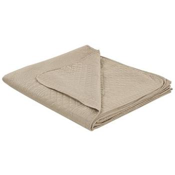 Embosovaný přehoz na postel 200×220 cm taupe SHUSH, 313184 (beliani_313184)