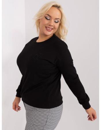 Dámská halenka plus size s dlouhými rukávy FIORA černá   