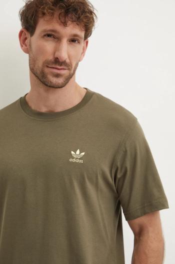 Bavlněné tričko adidas Originals zelená barva, IZ2105