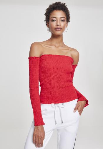 Urban Classics Ladies Cold Shoulder Smoke L/S fire red - S