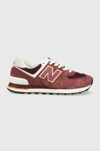 Sneakers boty New Balance U574MO2 vínová barva, U574MO2-MO2