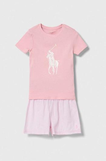 Dětské pyžamo Polo Ralph Lauren růžová barva