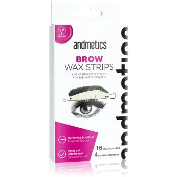 andmetics Wax Strips Brow voskové depilační pásky na obočí 16 ks