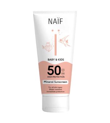 NAÏF Ochranný krém na opalování pro děti a miminka SPF 50 Baby & Kids (Mineral Sunscreen) 100 ml