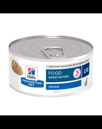 HILL'S Prescription Diet Feline z/d Food Sensitivities pentru pisica conserva 156 g