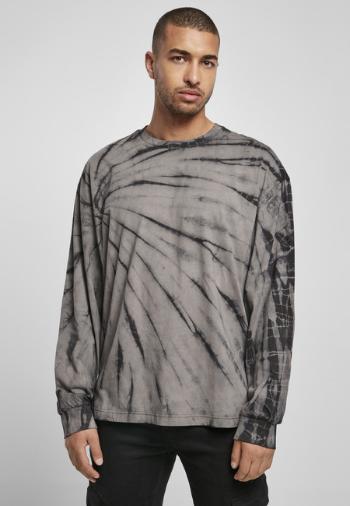 Urban Classics Boxy Tye Dye LS black/asphalt - 5XL