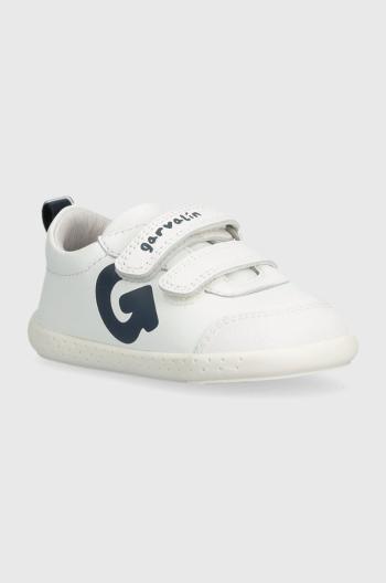 Dětské kožené sneakers boty Garvalin bílá barva