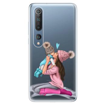 Odolné silikonové pouzdro iSaprio - Kissing Mom - Brunette and Boy - Xiaomi Mi 10 / Mi 10 Pro