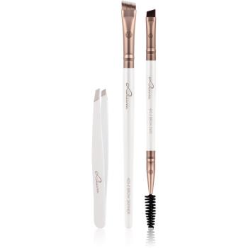 Luvia Cosmetics Prime Vegan Brow Kit sada na úpravu obočí Pearl White / Metallic Coffee Brown