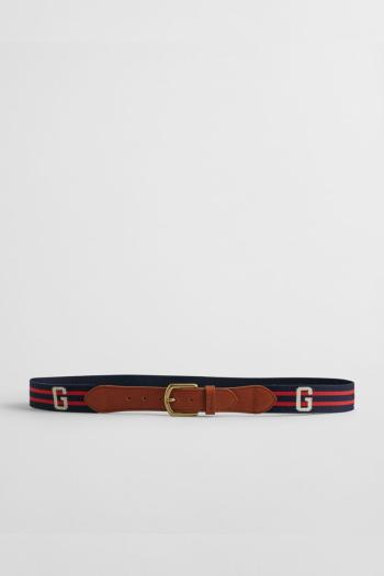 OPASEK GANT STRIPED WEBBING BELT MARINE