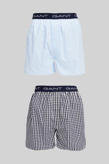 PYŽAMOVÉ ŠORTKY GANT GINGHAM AND STRIPE BOXER SH 2-PACK CLASSIC BLUE