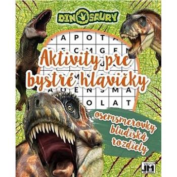 Aktivity pre bystré hlavičky Dinosaury: osemsmerovky, bludiská, rozdiely (8595593825595)