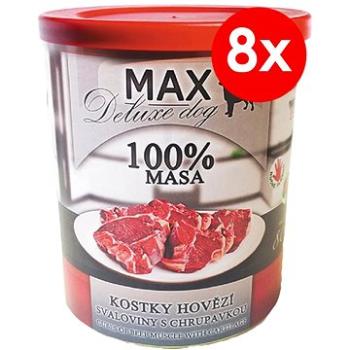 MAX deluxe kostky hovězí svaloviny s chrupavkpu 800 g, 8 ks (8594025084470)