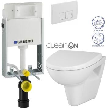 Geberit KOMBIFIX Basic tlačítko DELTA 50 Bílé WC CERSANIT PARVA + SEDÁTKO 110.100.00.1 50BI PA1