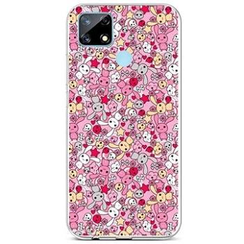 TopQ Realme 7i silikon Pink Bunnies 62295 (Sun-62295)