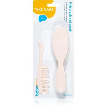 BabyOno Take Care Hairbrush and Comb IV hajkefe gyermekeknek Pink 2 db