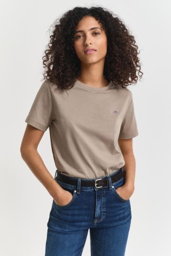TRIČKO GANT REG SHIELD SS T-SHIRT TAUPE BEIGE