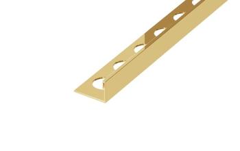 Lišta ukončovací "L" Eviso gold lesk, nerez PVD, dĺžka 270 cm, výška hrany 10,5 mm, FILG0001