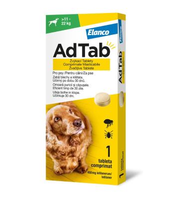 AdTab Žvýkací tablety pro psy >11-22 kg 450 mg 1 tableta