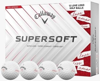 Callaway Supersoft 2025 White Valentine Golfové míčky