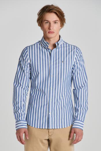 KOŠILE GANT SLIM WIDE POPLIN STRIPE SHIRT COLLEGE BLUE