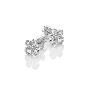 Hot Diamonds Okouzlující stříbrné náušnice s diamantem a topazy Tender DE836