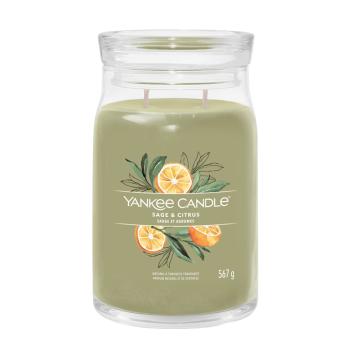 Yankee Candle Aromatická svíčka Signature sklo velké Sage & Citrus 567 g