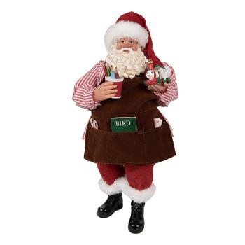 Vánoční dekorace taťka Santa Claus s mašinkou - 16*8*28 cm 65220