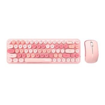 Wireless keyboard + mouse set MOFII Bean 2.4G (Pink)