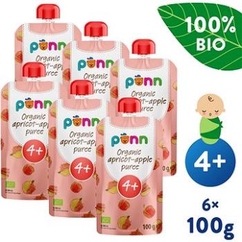 SALVEST Ponn BIO Meruňka s jablkem 6× 100 g (4740073075814)