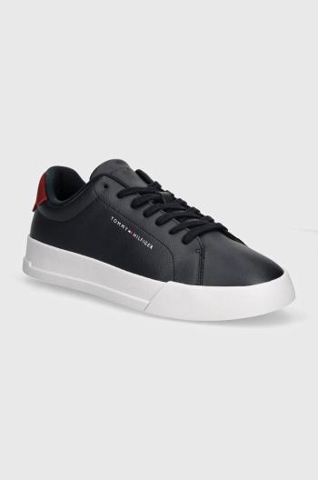 Kožené sneakers boty Tommy Hilfiger TH COURT LEATHER GRAIN ESS tmavomodrá barva, FM0FM05297