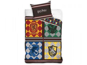 Gyerek ágyneműhuzat CARBOTEX kétoldalú - Harry Potter Roxfort címerrel, 140×200 cm
