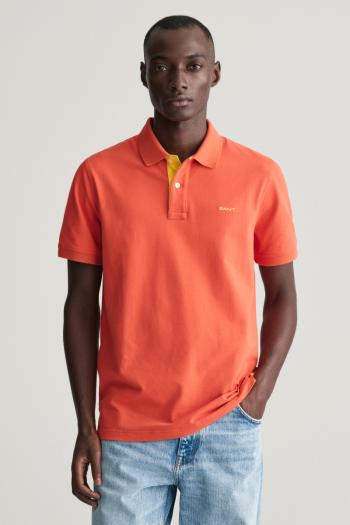 POLOKOŠILE GANT REG CONTRAST PIQUE SS RUGGER BURNT ORANGE