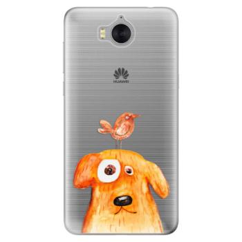 Odolné silikonové pouzdro iSaprio - Dog And Bird - Huawei Y5 2017 / Y6 2017