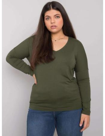 Dámská halenka plus size ELISA khaki 